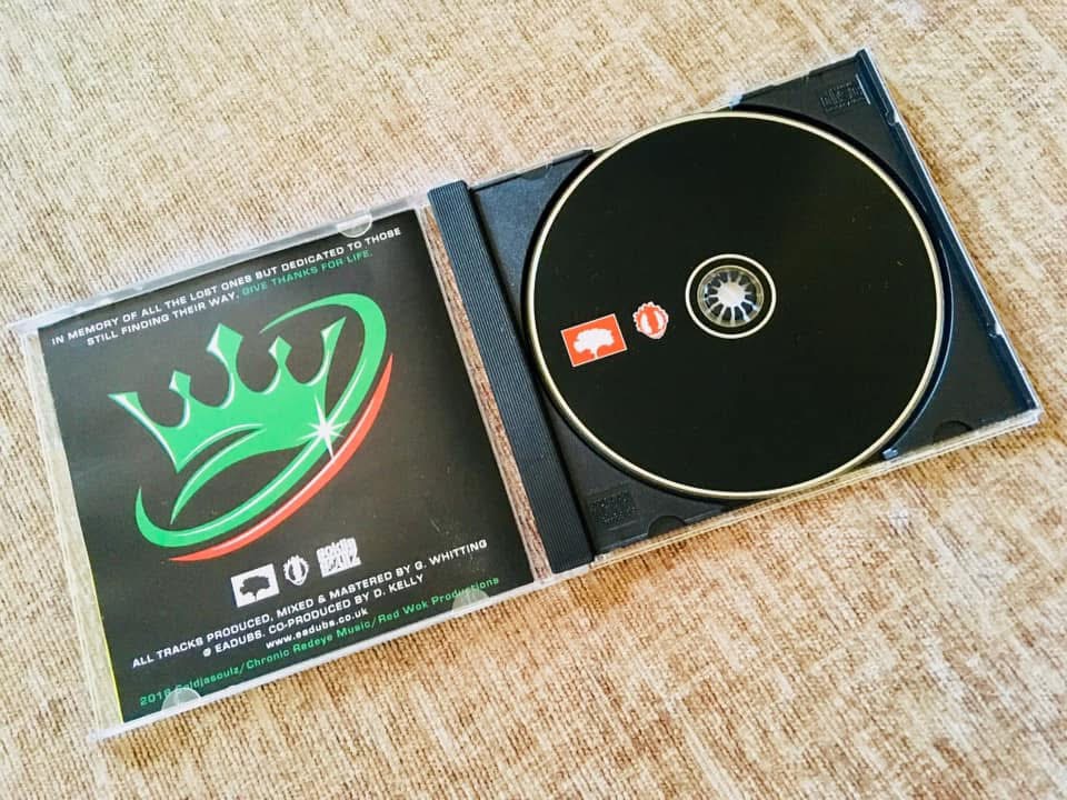 Original Reds open case with green crown inlay and mostly black disc