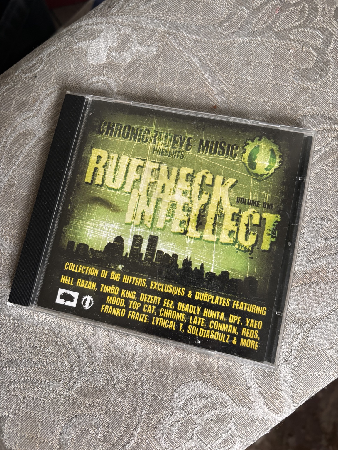 Original Ruffneck Intellect CD front cover photographed in its jewel case