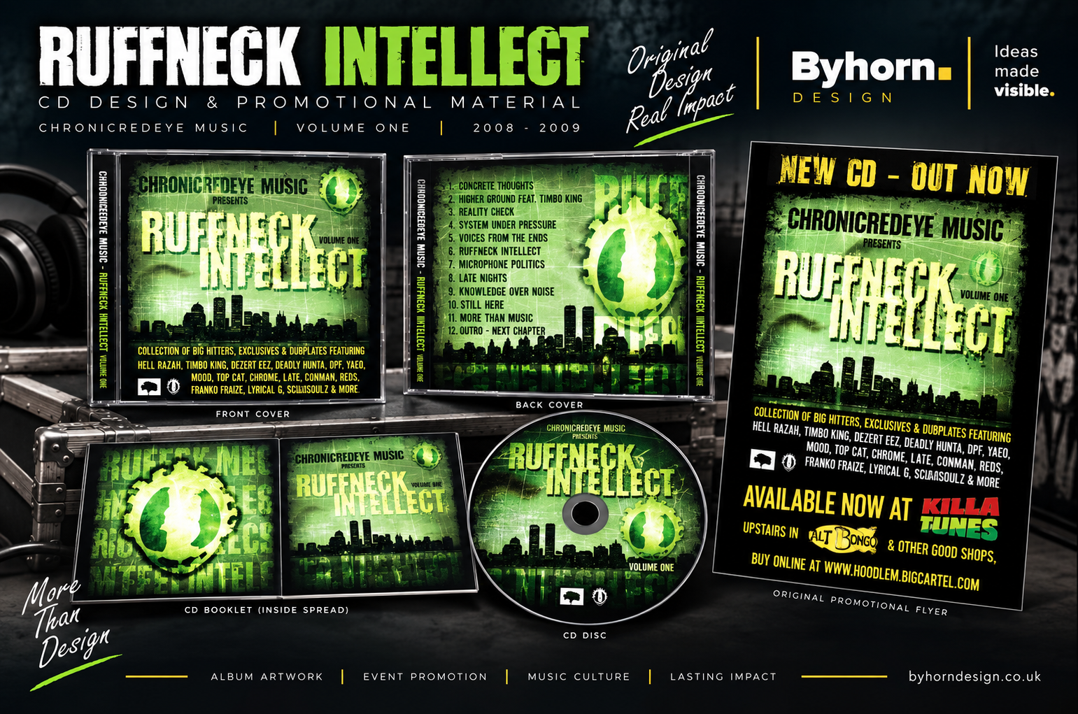 Ruffneck Intellect CD package and coordinated release promotional material
